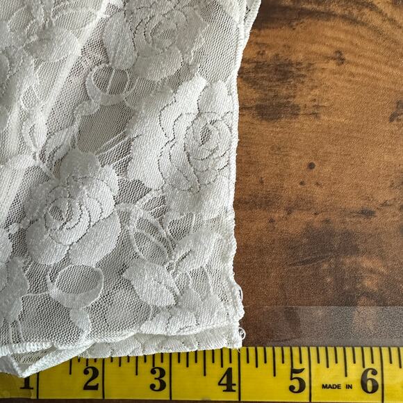 FDJ French Dressing Lace Lined Blouse Medium White Fairy Cottagecore Coquette - Picture 5 of 9